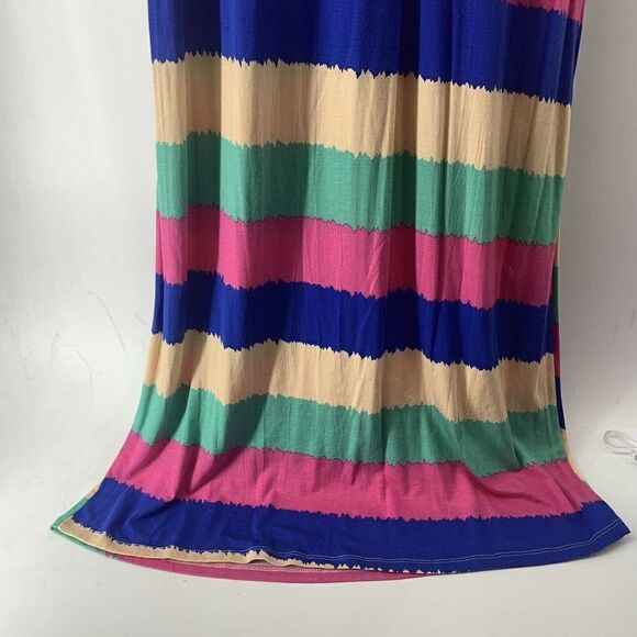Colorful Strapless Maxi Dress Striped Size Small - Picture 4 of 5